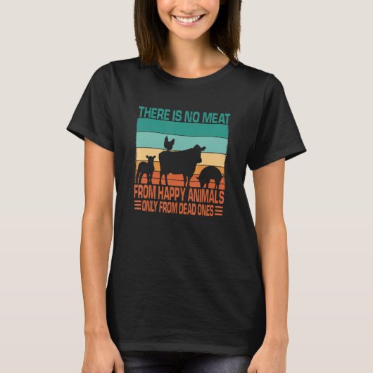 Vegans Pro Animal Welfare Eco Animal Vegetaries T-shirt (Voorkant)