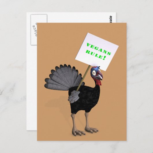 Vegans Rule! Briefkaart (Voorkant / Achterkant)