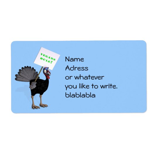 Vegans Rule! Etiket (Voorkant)