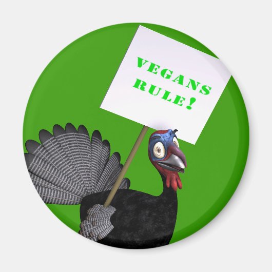 Vegans Rule! Magneet (Voorkant)