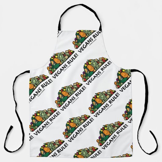 Vegans Rule! Plaag van groenten Schort (Voorkant)
