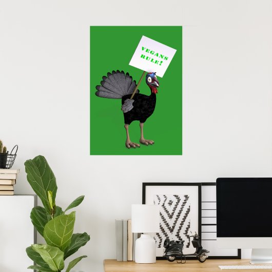 Vegans Rule! Poster (Thuiskantoor)