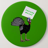 Vegans Rule! Ronde Button 6,0 Cm (Voorkant)