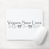Vegans Save Lives Muismat (Met muis)
