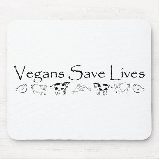 Vegans Save Lives Muismat (Voorkant)
