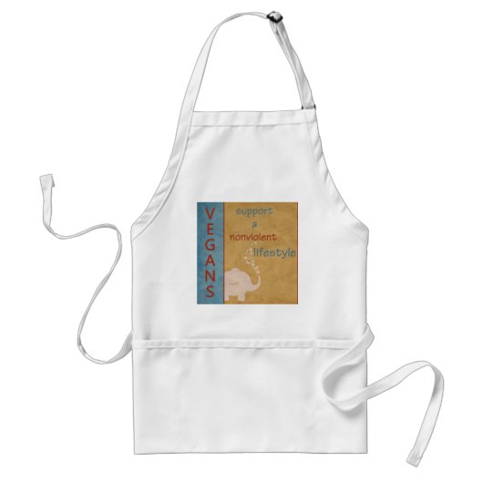 Vegans steunen geweldloze levensstijl Merchandise Standaard Schort (Voorkant)
