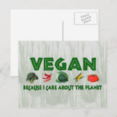 Vegans voor de planeet briefkaart (Voorkant / Achterkant)