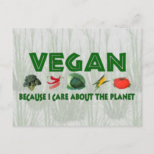 Vegans voor de planeet briefkaart (Voorkant)