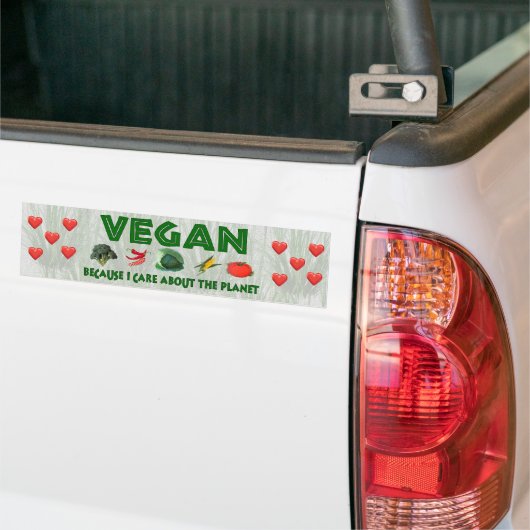 Vegans voor de planeet bumpersticker (Op Truck)