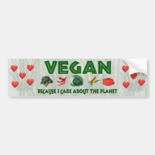 Vegans voor de planeet bumpersticker