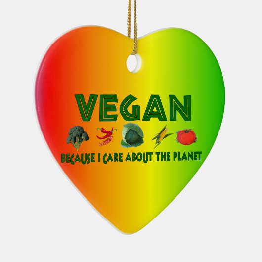 Vegans voor de planeet keramisch ornament (Rechts)