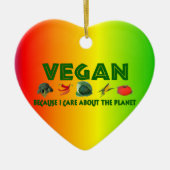 Vegans voor de planeet keramisch ornament (Voorkant)