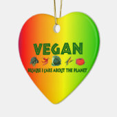 Vegans voor de planeet keramisch ornament (Links)