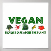 Vegans voor de planeet poster (Voorkant)