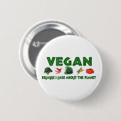Vegans voor de planeet ronde button 5,7 cm (Voorkant /achterkant)
