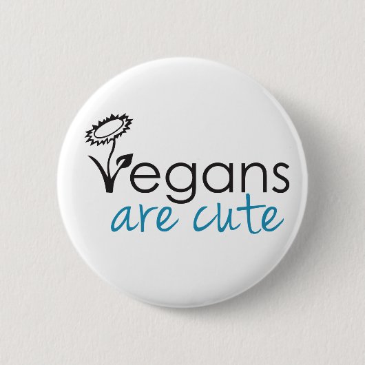Vegans zijn Cute - Advocates Custom Design Ronde Button 5,7 Cm (Voorkant)