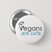 Vegans zijn Cute - Advocates Custom Design Ronde Button 5,7 Cm (Voorkant /achterkant)
