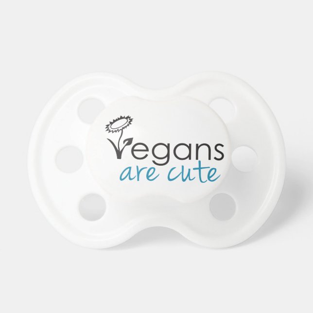 Vegans zijn Cute - Advocates Custom Design Speen (Voorkant)