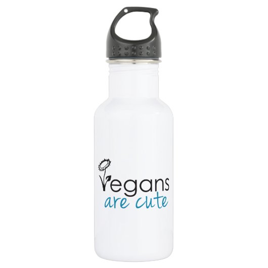 Vegans zijn Cute - Advocates Custom Design Waterfles (Voorkant)