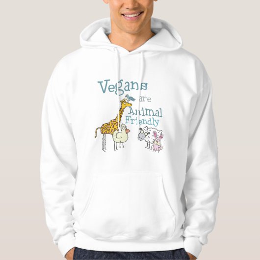 Vegans zijn diervriendelijk hoodie (Voorkant)