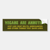 Vegans zijn vervelend bumpersticker (Voorkant)