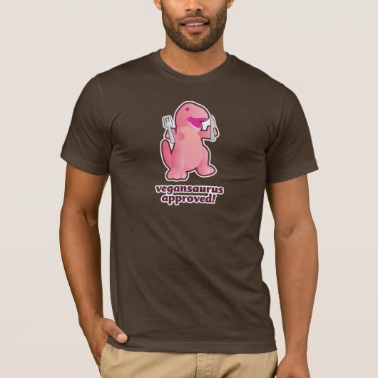 vegansaurus goedgekeurd! logo t-shirt (Voorkant)