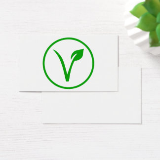 Vegansymbool Vegetarisch Veganisme Dierenrechten Visitekaartje