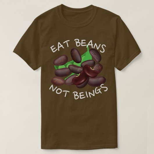 Veganuary Eat Beans not Beings, World vegan Month T-shirt (Design voorkant)