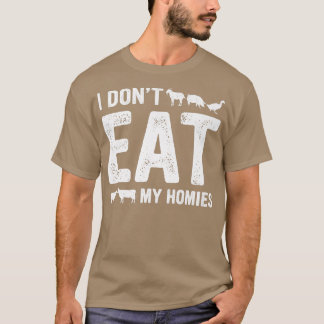 Veganuary, ik eet mijn huisdierwereld geen veganma t-shirt