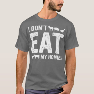 Veganuary, ik eet mijn huisdierwereld geen veganma t-shirt