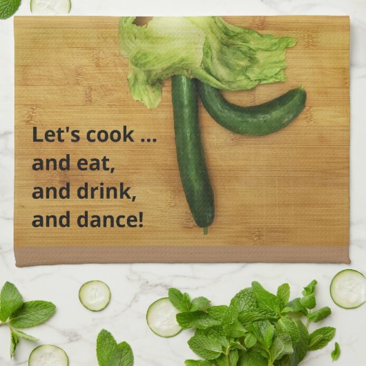 VegARTable Dancing Kitchen-handdoek Theedoek (Gevouwen)