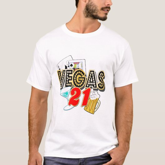 Vegas 21st Birthday T-shirt (Voorkant)