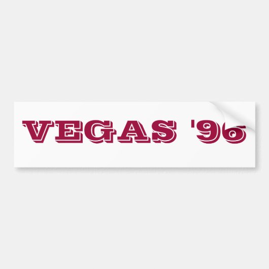 VEGAS '96 BUMPERSTICKER (Voorkant)