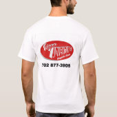 Vegas Adventures Mannen Red Logo Tee Shirt (Achterkant)