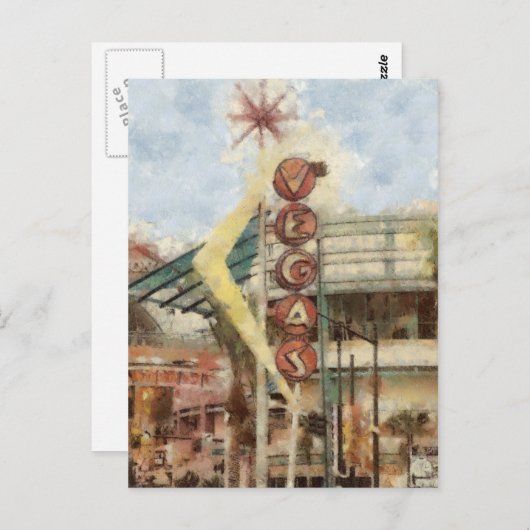 Vegas Artwork Briefkaart (Voorkant / Achterkant)