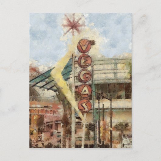 Vegas Artwork Briefkaart (Voorkant)