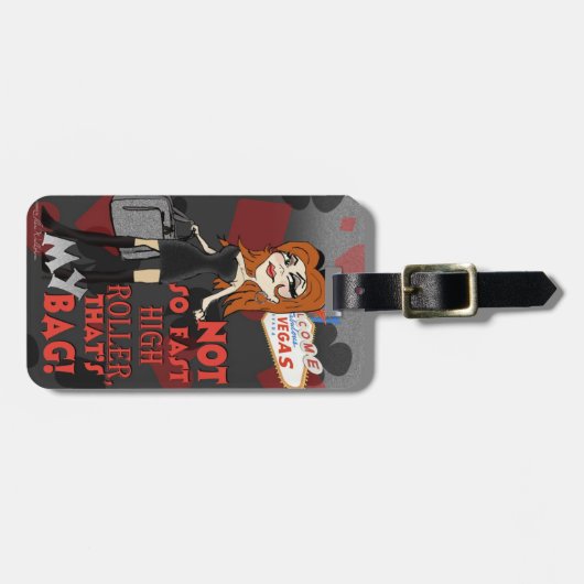 Vegas Baby. bagagelabel - Redhead-versie (Voorkant horizontaal)