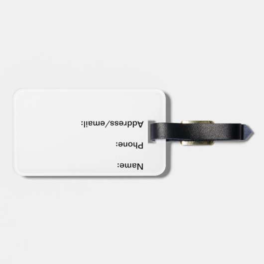 Vegas Baby. bagagelabel - Redhead-versie (Achterkant horizontaal)