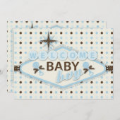 Vegas Baby Boy Invitation Card Kaart (Voorkant / Achterkant)