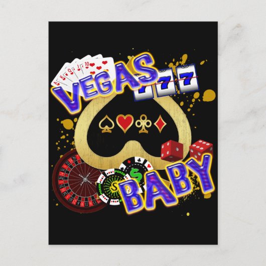 VEGAS BABY BRIEFKAART (Voorkant)