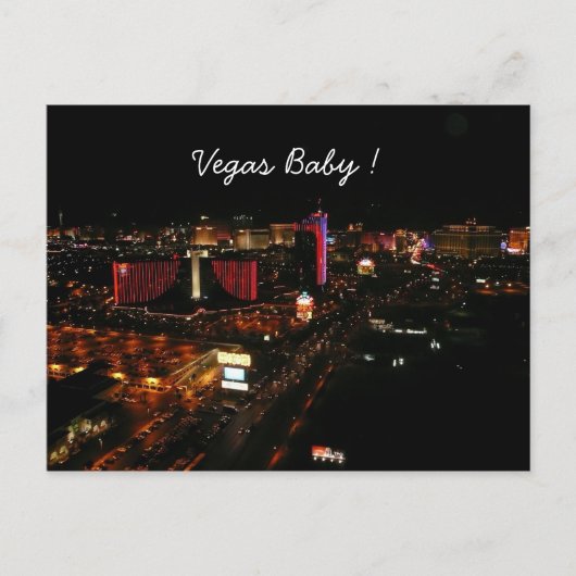 vegas baby! briefkaart (Voorkant)