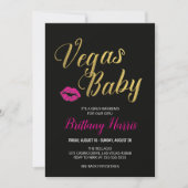 Vegas Baby Itinerary Invitation Kaart (Voorkant)