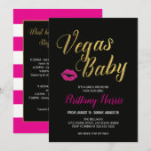 Vegas Baby Itinerary Invitation Kaart (Voorkant / Achterkant)