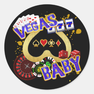 VEGAS BABY RONDE STICKER