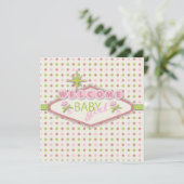 Vegas Baby shower Invitation Square Kaart (Staand voorkant)
