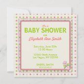 Vegas Baby shower Invitation Square Kaart (Achterkant)