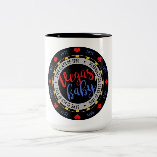 Vegas, Baby. Tweekleurige Koffiemok (Center)