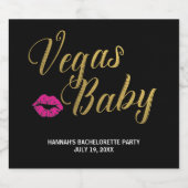 Vegas Baby Wijn & Mousserende Wijnetiketten Sparkling Wijnetiket (Enkel label)