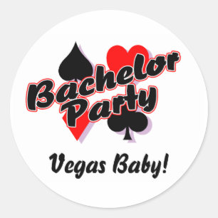 Vegas Bachelor Party Ronde Sticker