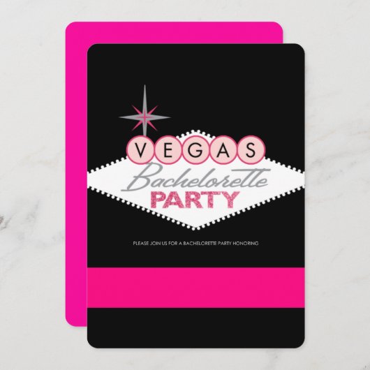 Vegas Bachelorette Kaart (Voorkant / Achterkant)